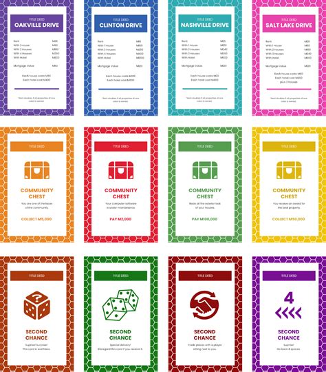 all monopoly cards|monopoly card template free.